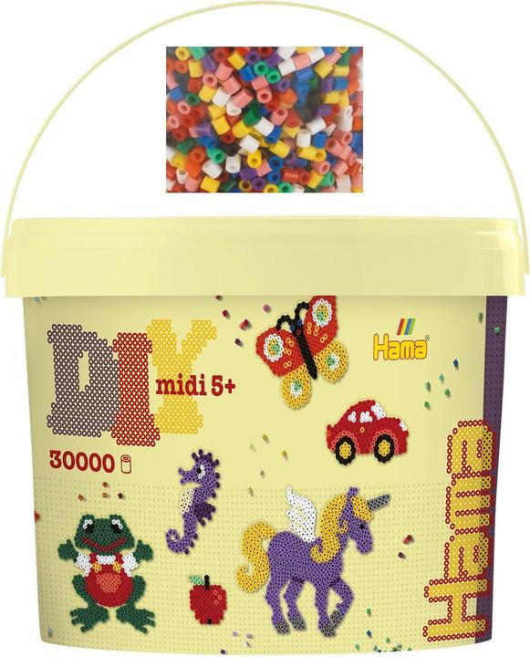 Produktbild Hama Bügelperlen im Eimer, 30.000 Stück.