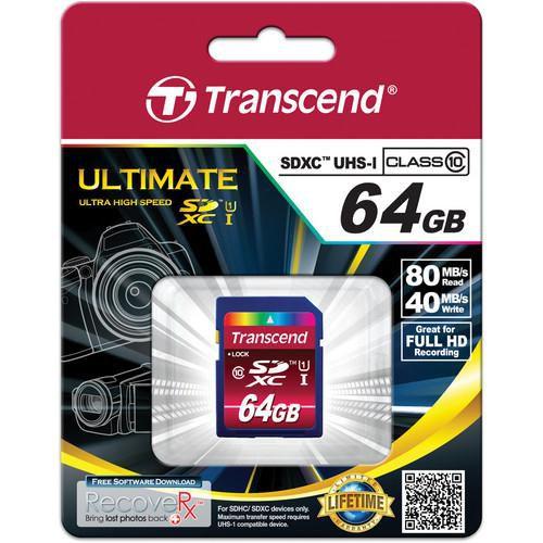 Produktbild Transcend SDXC Ultimate 600x (64 GB, SDXC, U1, UHS-I)