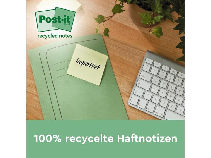 Image du produit Post-it Notes de recyclage (76 x 76 mm)