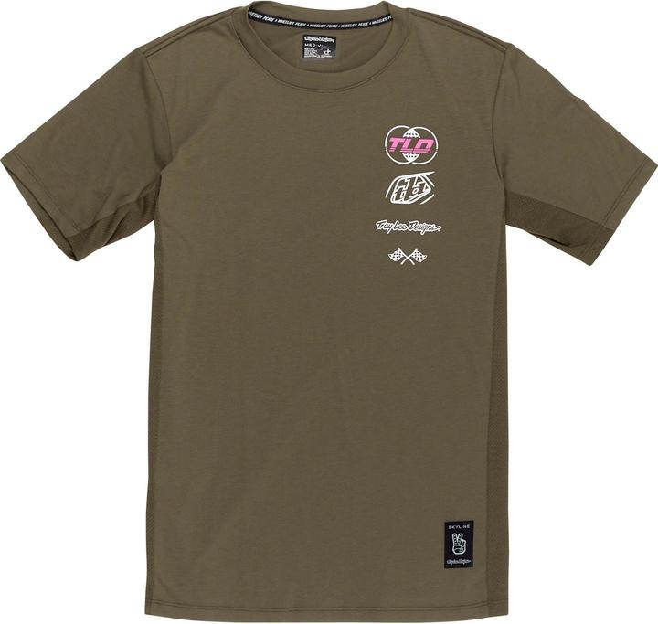 Troy Lee Designs Skyline SS Ride Tee, Worldwide, caper, XXL (XXL)