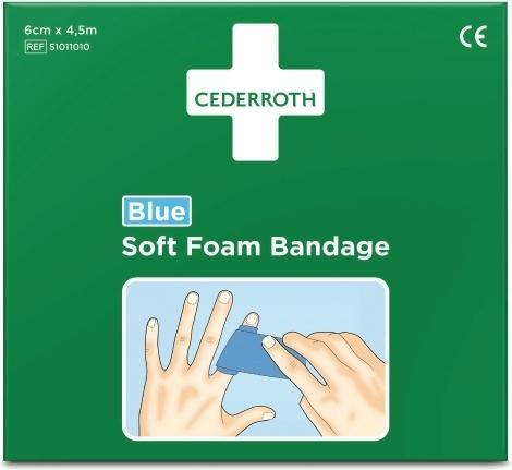 Actual product image Cederroth Plaster self-adhesive soft foam bandage blue