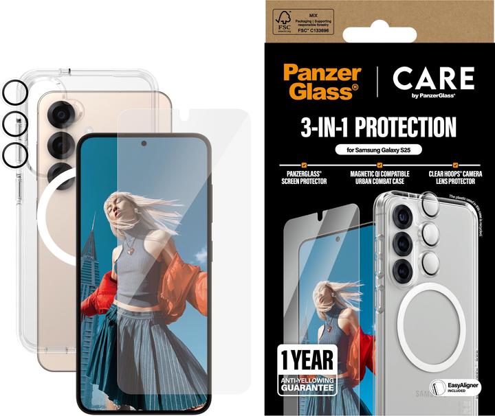 Produktbild PanzerGlass Care (1 Stück, Samsung Galaxy S25)