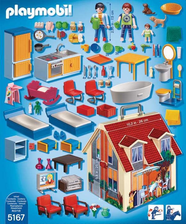 Produktbild Playmobil Mitnehm-Puppenhaus (5167, Playmobil Dollhouse)