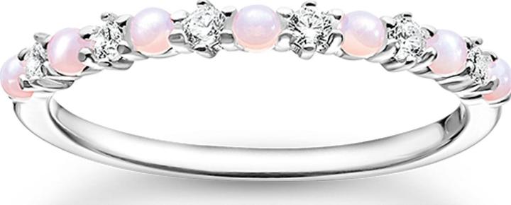 Image du produit Thomas Sabo Bague rose et pierres blanches (56, Argent 925)