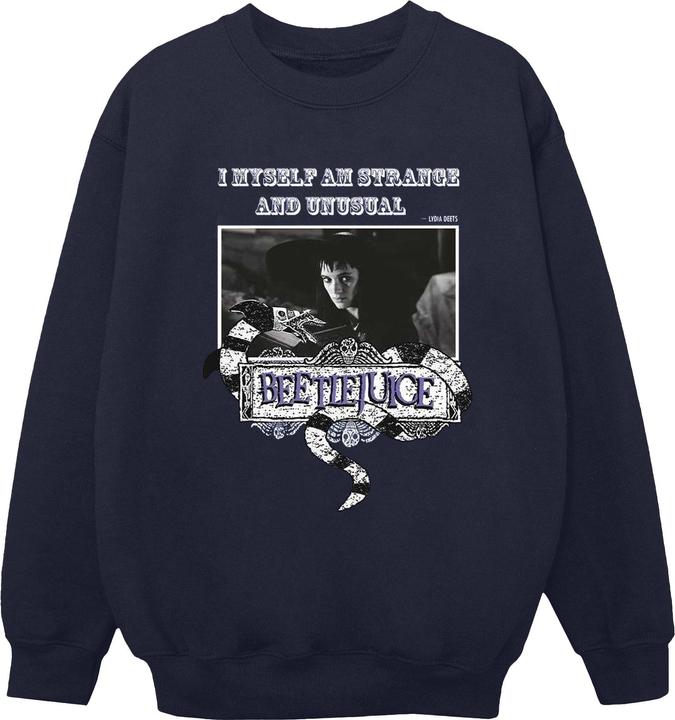 Actual product image Beetlejuice Mens Strange And Unusual Logo Sweatshirt (M)