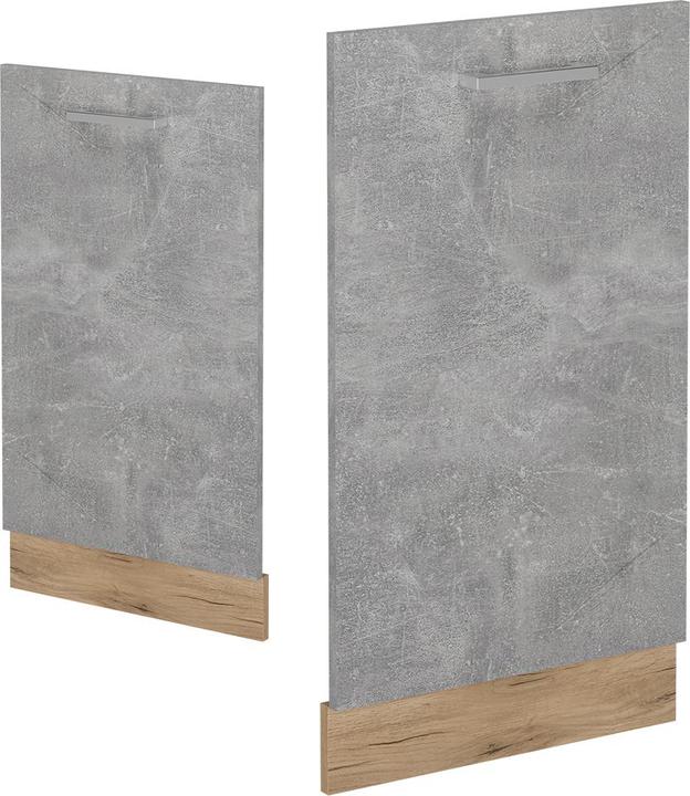 Produktbild Vichy Geschirrspülblende R-Line, Beton/Goldkraft Eiche, 45 cm, AP Anthrazit