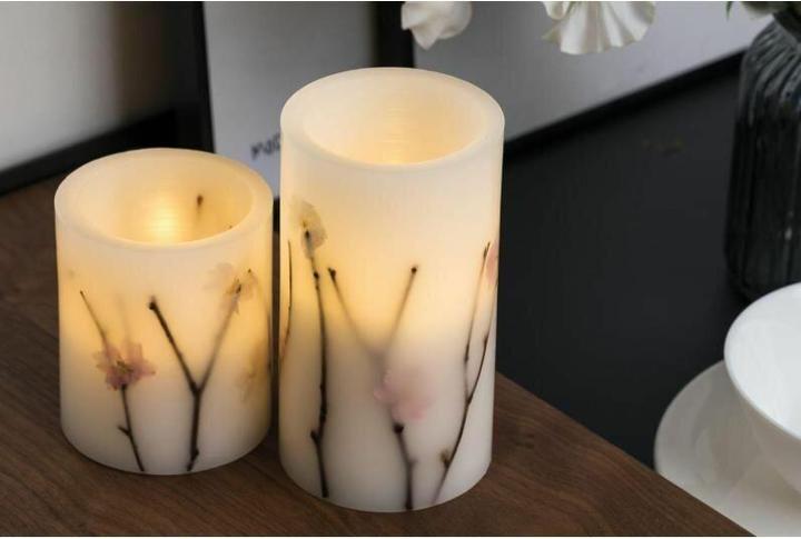 Image du produit Pauleen Bougie de cire LED Shiny Blossom (lot de 2) (2 x)