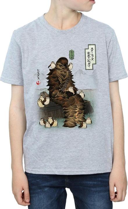 Produktbild Star Wars The Last Jedi Japanese Chewbacca Porgs TShirt Jungen (152, 158)