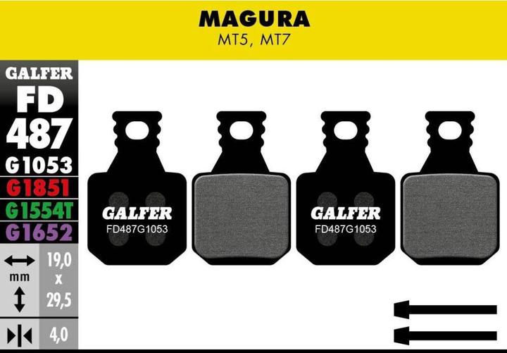 Immagine prodotto Galfer Bike Pastiglie freno standard (Magura, Semimetallico)