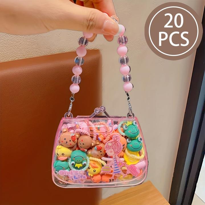 Immagine prodotto Activity Board 20Pcs Sweet Style Harz Haargummis Set für Jugendliche, gemischte Farbe Pflanze Muster, sortierte