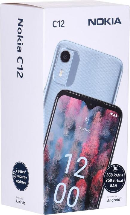 Actual product image Nokia C12 (64 GB, Charcoal, 6.30", Dual SIM, 8 Mpx, 4G)