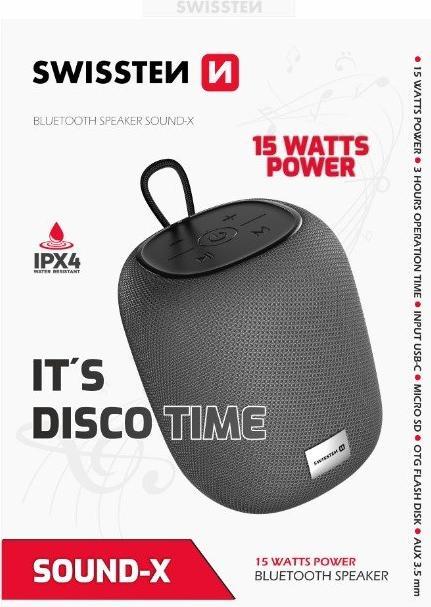 Produktbild Swissten Bluetooth SPEAKER NEW SOUND-X (3 h, Netzbetrieb)