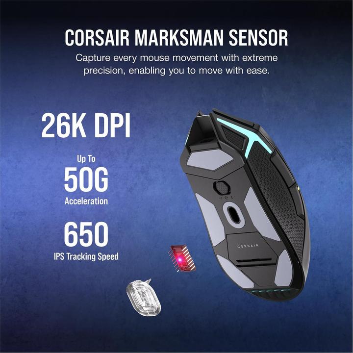 Produktbild Corsair Nightsabre (Kabelgebunden, Kabellos)