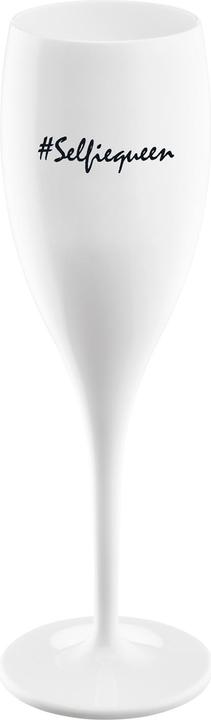 Koziol Sektglas 100 ml mit Druck CHEERS No. 1 SELFIEQUEEN (10 cl, 1 Gläser, Sektgläser)