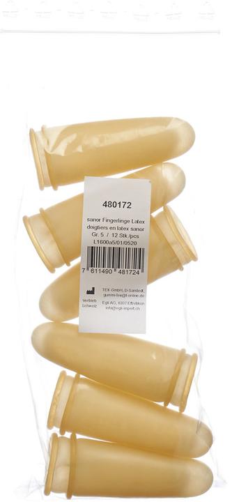 Produktbild Sanor Fingerling Latex Grösse 2 gepudert leicht (0.07 m)