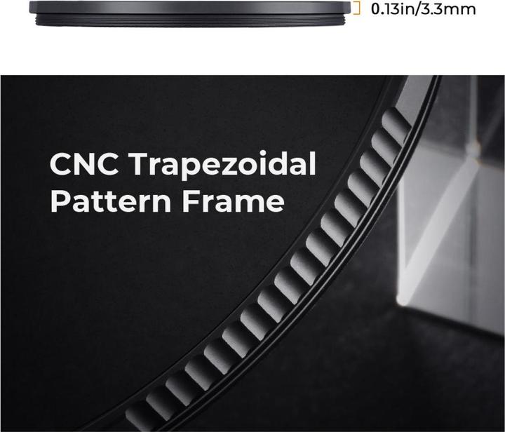 Immagine prodotto K&F Concept 1/2 Black Mist Filter Nano X 55mm (KF-01.1650) (Filtro nebbia nero, 55 mm)