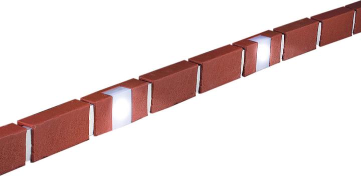 Actual product image HTI-Living Beeteinfassung 230 cm Ziegelstein mit Beleuchtung (233 cm)