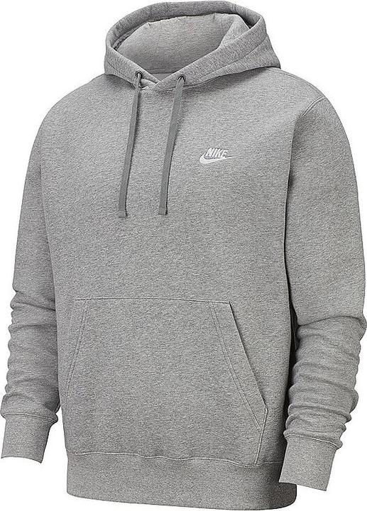 Actual product image Nike Mens M NSW Club Hoodie PO BB Sweatshirt, dk Grey Heather/Matte Silver, 2XL (XXL)