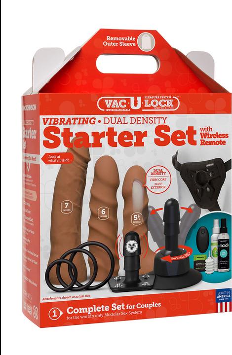 Produktbild Doc Johnson Vibrating Dual Density Starter Set Caramel