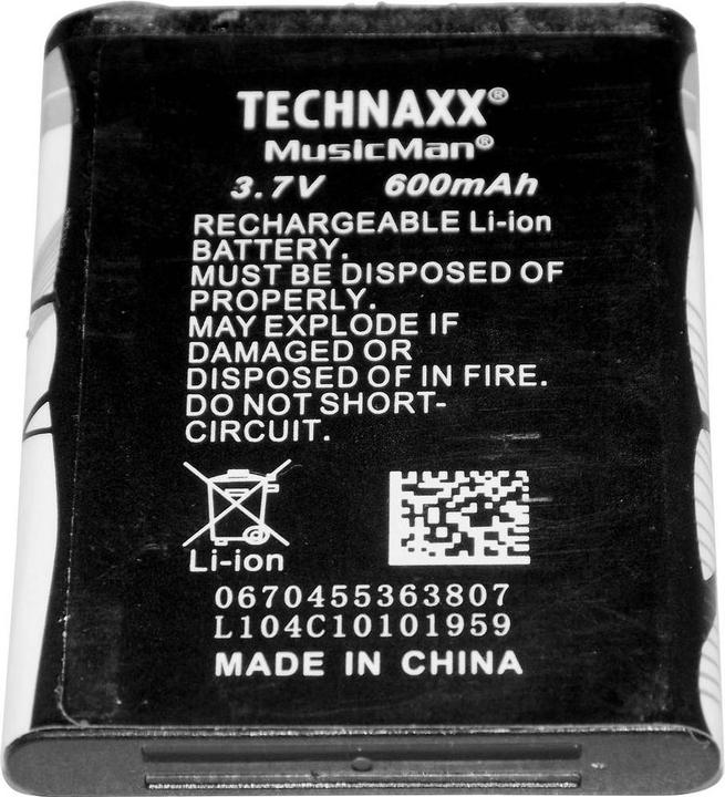 Immagine prodotto Technaxx MusicMan MA (5 h, Batteria ricaricabile, Corrente elettrica)