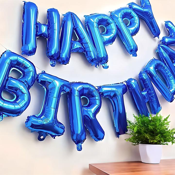 Actual product image Hermex Letter balloon V blue birthday party balloon foil balloon 40cm (1 x)