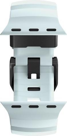Actual product image Nomad Rocky Point Band 46/49mm Icy Blue Glow Connector Black (Fluororubber)