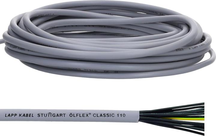 Actual product image Lapp 10 metres 1119112 Ölflex Classic 110 PVC control cable 12x0.75 mm² with green/yellow protective (10 m)
