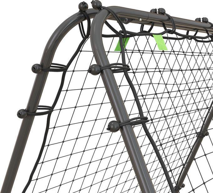 Produktbild Swisshandel24 Fussball Rebounder Kickback Tor Rückprallwand Netz beidseitiger Rückprall, schwarz