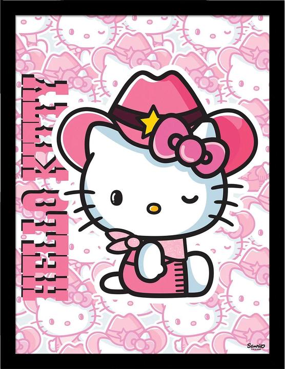Hello Kitty Gerahmtes Poster Cowgirl (40 x 30 cm)