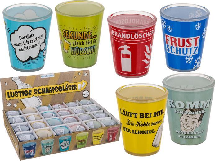 Produktbild Accentra Lustige Schnapsgläser Shooter-Gläser (0.60 dl, 24 x, Schnapsgläser + Shotgläser)