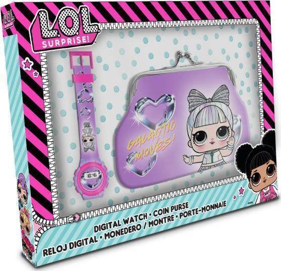 Kids Euroswan Set Euroswan per bambini con orologio digitale e portafoglio LOL LOL21003