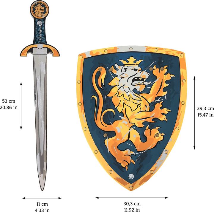 Immagine prodotto Liontouch Nobile cavaliere giocattolo con spada e scudo, blu