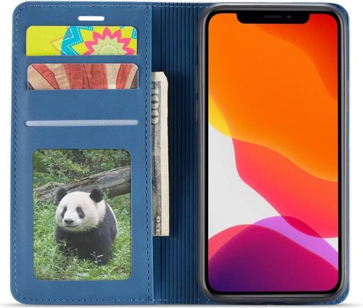 Immagine prodotto Cover-Discount iPhone 11 Pro Max - Custodia Vintage Flip in look scamosciato blu (Apple iPhone 11 Pro Max)
