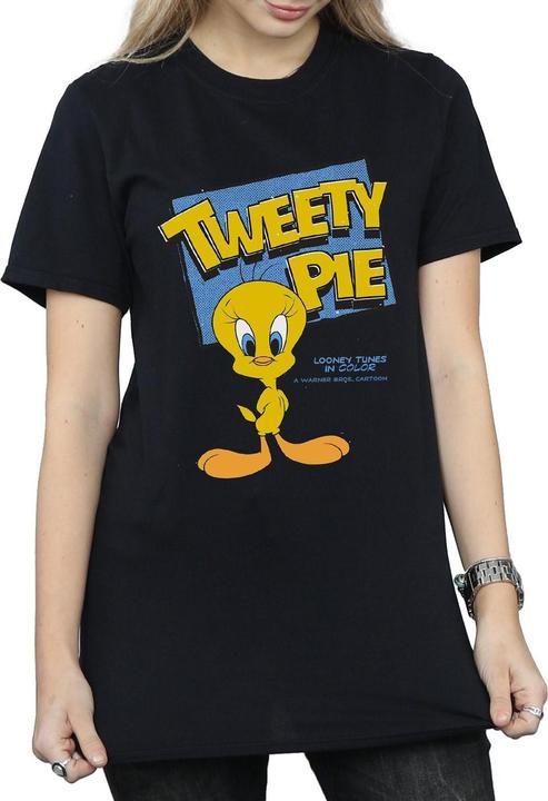 Immagine prodotto Looney Tunes Maglietta Boyfriend da donna/ragazzo in cotone Tweety (M)