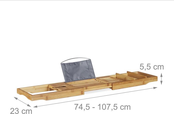 Produktbild Relaxdays Badewannenablage Bambus (107.5 x 23 x 19 cm)