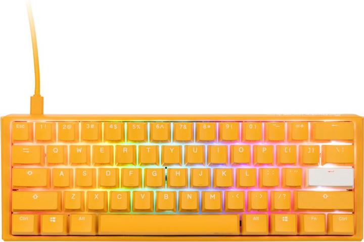 Actual product image Ducky One 3 Yellow Mini Gaming Keyboard, RGB LED - MX-Black (US) (US, Cable)