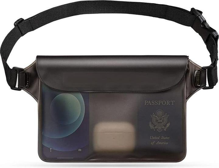 Actual product image Techsuit - Waterproof Pouch - Universal Silicone Big Bag for Accessories - Black