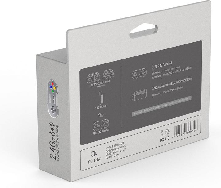 Image du produit 8bitdo SF30 Gamepad (SNES Classic, Switch, Android, Mac)