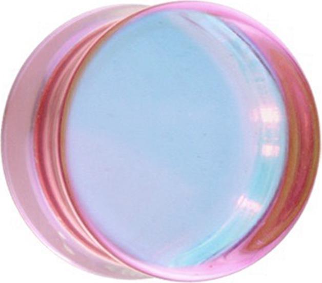 Actual product image Chaotic Trading Flared plug mirror pink glass (Glass, without brass)
