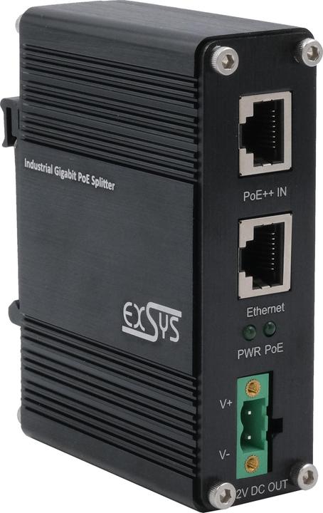 Exsys Industrial PoE++ Gigabit Splitter 36W (PoE Splitter)