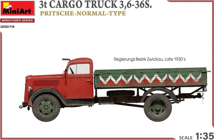 Actual product image 1:35 3t Cargo Truck 3,6-36S Platform Wagon
