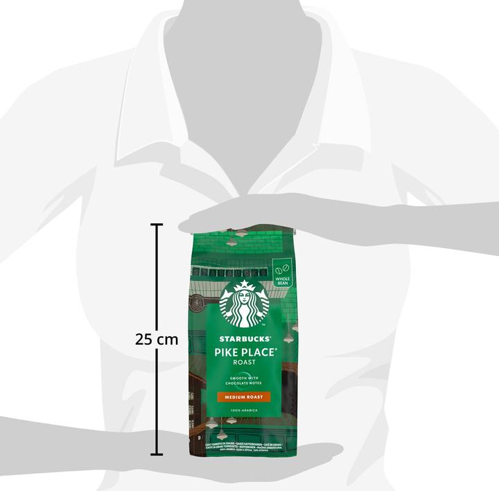 Image du produit Starbucks Pike Place Roast Medium Roast Café en grains torréfié (450 g, Torréfaction moyenne)