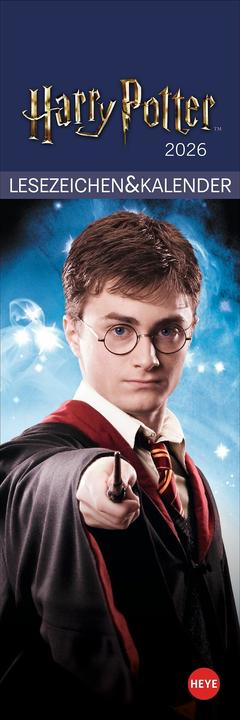Actual product image Harry Potter Lesezeichen & Kalender 2026 (6 x 18 cm, Hardcover, German)