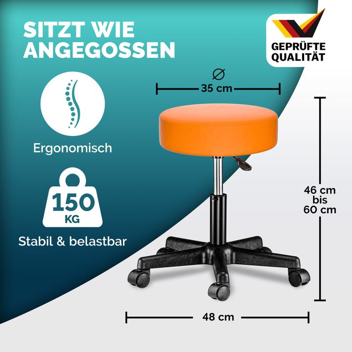 Image du produit Casaria Tabouret roulant