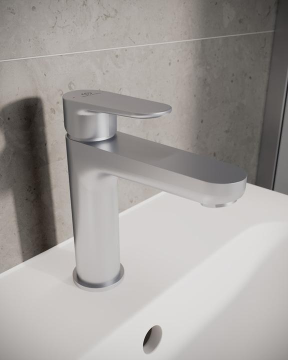 Actual product image Ideal Standard Cerafine O H120 basin mixer with push-open 125 mm projection