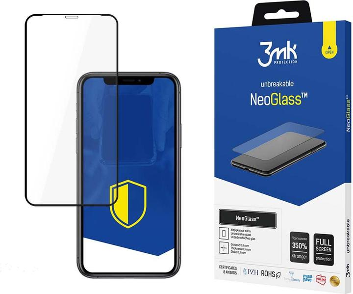 3MK NeoGlass for iPhone 11 Pro black frame (1 Stück, Apple iPhone 11 Pro)