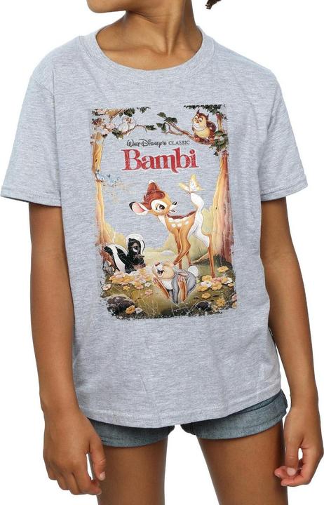 Immagine prodotto Disney Bambi Retro Poster Maglietta Ragazze (152, 158)