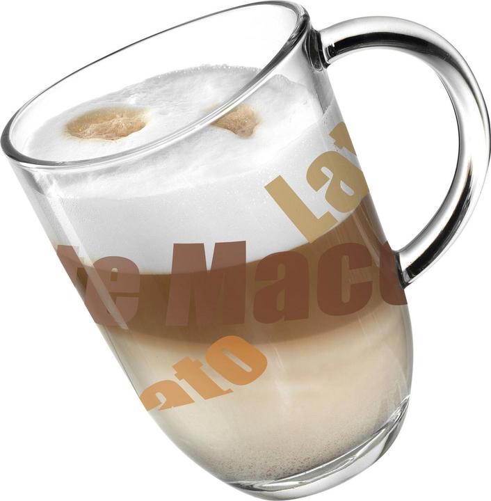 Produktbild Leonardo Latte Macchiato-Glas Napoli mit Text 3.8 dl, Transparent (380 ml, 1 x)