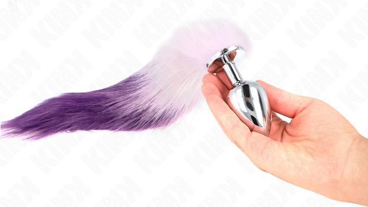 Immagine prodotto Kink Plug Anale Di Dimensioni L 10 X 4 cm Con Coda Di Plastica Di 40 cm Viola