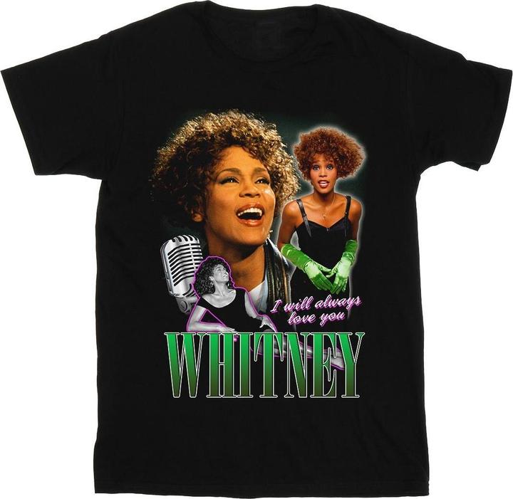 Actual product image Whitney Houston Mens I Will Always Love You Homage T-Shirt (5XL)